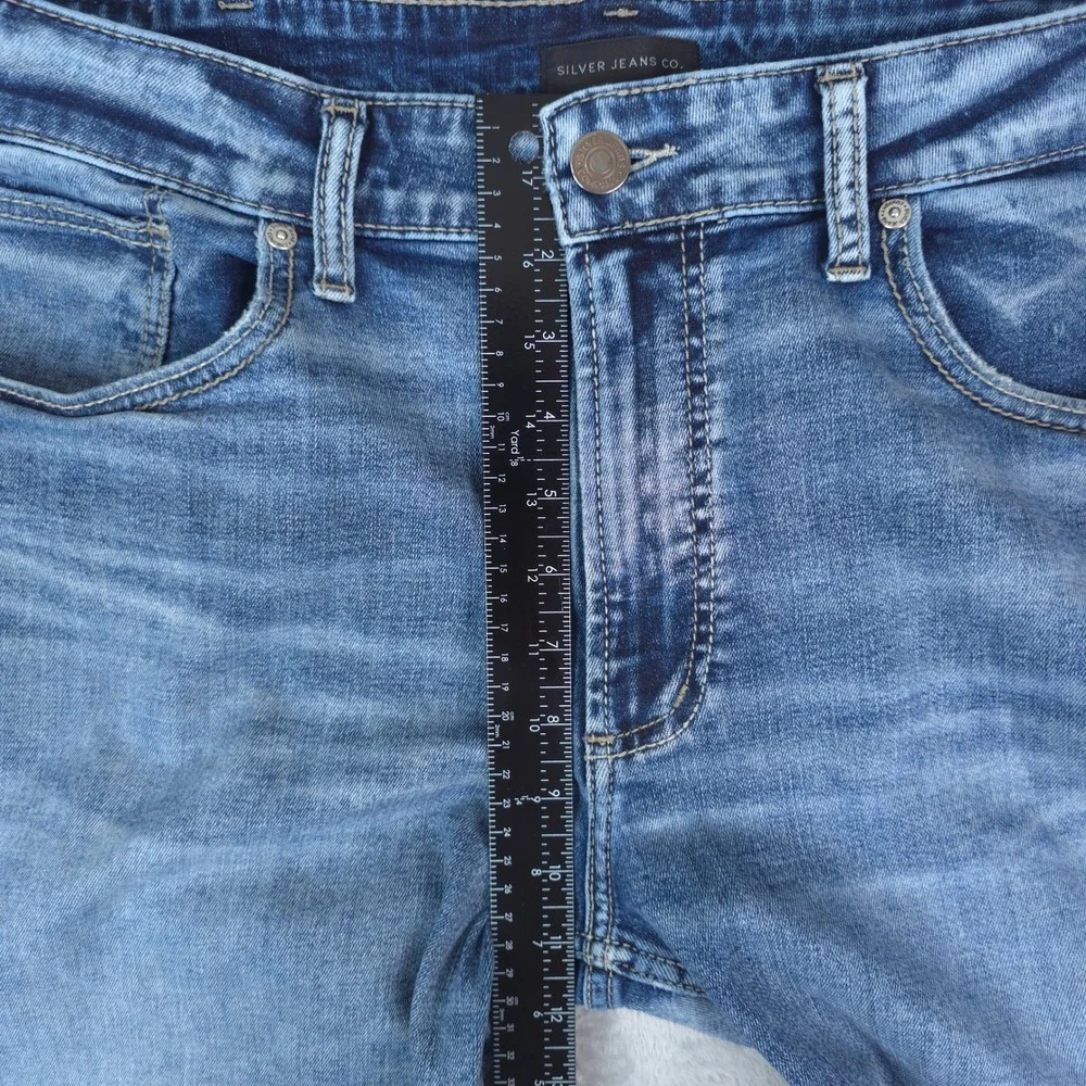 Silver Jeans Mens 36x30‎ Blue Grayson Easy Fit Straight Leg Stretch Denim